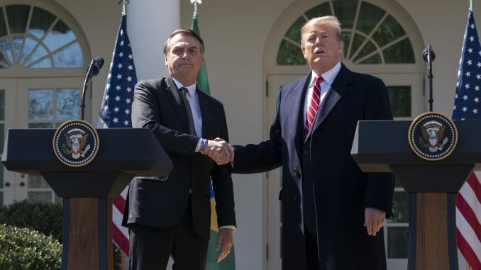 President Trump Holds Joint Press Conference With Brazilian President Bolsonaro
